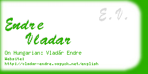 endre vladar business card